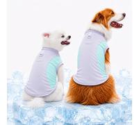 Hearda Dog Cooling Vest, XS-8XL Lightweight Breathable Ice Silk Pet Cooling Coat Jacket Summer Sun Protection T-Shirt for Puppy Small Medium Large Dogs Outdoor Activities (Purple-blue,5XL)