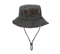 Hearda Fishing Hat for Men/Women with UV Protection, Foldable Sun Hat with Breathable Mesh and Adjustable Chin String for Hiking Camping Traveling (60cm,Black)