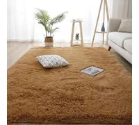 Hearda Fluffy Rugs for Bedrooms, Large Shaggy Rugs for Living Room Soft Thick Pile Plush Floor Mat with Non Slip Bottom Modern Kids Carpet Play Mat for Bedside Kids Room (Light Brown C,40x60cm)