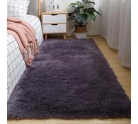 Hearda Fluffy Rugs for Bedrooms, Large Shaggy Rugs for Living Room Soft Thick Pile Plush Floor Mat with Non Slip Bottom Kids Carpet Play Mat for Bedside Kids Room (Dark Purple E,80x120cm)