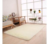 Hearda Fluffy Rugs for Bedrooms, Large Shaggy Rugs for Living Room Soft Thick Pile Plush Floor Mat with Non Slip Bottom Kids Carpet Play Mat for Bedside Kids Room (Creamy Yellow D,60x160cm)