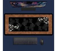 Hearda Gaming Mouse Mat, Brown Retro Style Large Mouse Mat, Mousepad with Stitched Edges, Non-Slip Rubber Base Mouse Pads, Desk Mat, Home Desk Accessories for Office & Home (Brown 7,600x300x3mm)