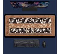 Hearda Gaming Mouse Mat, Brown Retro Style Large Mouse Mat, Mousepad with Stitched Edges, Non-Slip Rubber Base Mouse Pads, Desk Mat, Home Desk Accessories for Office & Home (Brown 3,600x300x3mm)