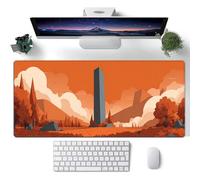 Hearda Gaming Mouse Mat, Large Mouse Mat, Abstract Medieval Style Mousepad with Stitched Edges, Non-Slip Rubber Base Mouse Pads, Desk Mat Home Desk Accessories for Office Home (Orange 2,700x300x3mm)