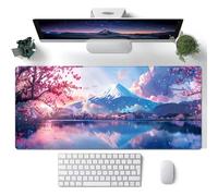 Hearda Gaming Mouse Mat, Large Mouse Mat, Abstract Mountain Range Mousepad with Stitched Edges, Non-Slip Rubber Base Mouse Pads, Simple Desk Mat Home Desk Accessories (Blue,600x300x3mm)