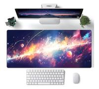 Hearda Gaming Mouse Mat, Large Mouse Mat, Minimalist Starry Sky Style Mousepad with Stitched Edges, Non-Slip Rubber Base Mouse Pads, Desk Mat Home Desk Accessories for Office (Yellow,800x300x3mm)