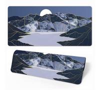 Hearda Gaming Mouse Mat, Large Mouse Mat, Mountain Art Style Mousepad with Stitched Edges, Non-Slip Rubber Base Mouse Pads, Desk Mat, Home Desk Accessories for Office Home (Blue 2,1000x500x3mm)