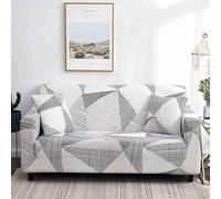 Hearda High Stretch Sofa Covers 1/2/3/4 Seater, 3D Diamond Grid Soft Elastic Non Slip Sofa Slipcover Washable Universal Couch Sofa Cover for Kids Pets Living (White,3-Seater)