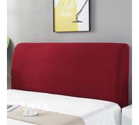 Hearda Jacquard Elastic Bed Headboard Cover, Solid Color Dustproof Protector Cover, Headboard Slipcover for Single Small Double King Size Bed All-inclusive Bed Head Cover (Red,150cm)