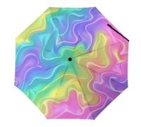 Hearda Manual Umbrella Windproof Strong, Colorful Style 8 Ribs Folding Sun Umbrellas UV Portable Umbrella Waterproof Windproof Travel Umbrella Lightweight for Women Man Kids (Multicolor)