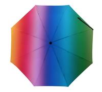 Hearda Manual Umbrella Windproof Strong, Colorful Style 8 Ribs Folding Sun Umbrellas UV Portable Umbrella Waterproof Windproof Travel Umbrella Lightweight for Women Man Kids (Gradient Color)
