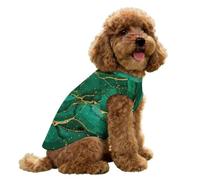 Hearda Marble Style Lightweight Dog Cooling Vest, Breathable Ice Silk Dog Cooling Coat, Summer Sun Protection Jacket for Puppy Small Medium Pet&Cats Walking Hiking Outdoor (Dark Green,L)