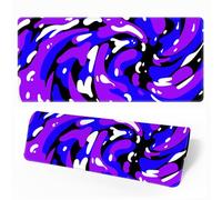 Hearda Mouse Mat, 3D Abstract Fluid Gaming Mouse Pad, Large Mouse Mat, Mousepad with Stitched Edges, Non-Slip Rubber Base Mouse Pads for Office & Home (600x300x3mm,Purple)