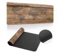 Hearda Mouse Mat, 3D Landscape Prints Gaming Mouse Pad, Large Mouse Mat, Mousepad with Stitched Edges, Non-Slip Rubber Base Mouse Pads for Office & Home (700x300x3mm,World)