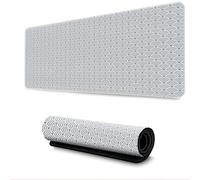 Hearda Mouse Mat, Japanese Wave Print Gaming Mouse Pad, Large Mouse Mat, Mousepad with Stitched Edges, Non-Slip Rubber Base Mouse Pads for Office & Home (900x400x3mm,Gray)