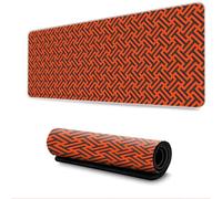 Hearda Mouse Mat, Letter I Print Gaming Mouse Pad, Large Mouse Mat, Mousepad with Stitched Edges, Non-Slip Rubber Base Mouse Pads for Office & Home (900x400x3mm,Orange)