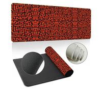 Hearda Mouse Mat, Multicolor Maze Gaming Mouse Pad, Large Mouse Mat, Mousepad with Stitched Edges, Non-Slip Rubber Base Mouse Pads for Office & Home (1200x600x3mm,Orange)