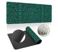 Hearda Mouse Mat, Multicolor Maze Gaming Mouse Pad, Large Mouse Mat, Mousepad with Stitched Edges, Non-Slip Rubber Base Mouse Pads for Office & Home (1000x500x3mm,Green)