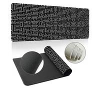 Hearda Mouse Mat, Multicolor Maze Gaming Mouse Pad, Large Mouse Mat, Mousepad with Stitched Edges, Non-Slip Rubber Base Mouse Pads for Office & Home (800x300x3mm,Gray)