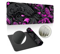 Hearda Mouse Mat, Octopus Print Gaming Mouse Pad, Large Mouse Mat, Mousepad with Stitched Edges, Non-Slip Rubber Base Mouse Pads for Office & Home (Pink,1000x500x3mm)