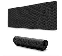 Hearda Mouse Mat, Regular Geometry Gaming Mouse Pad, Large Mouse Mat, Mousepad with Stitched Edges, Non-Slip Rubber Base Mouse Pads for Office & Home (600x300x3mm,Black 4)