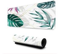 Hearda Mouse Mat, Scandinavian Geometric Style Gaming Mouse Pad, Large Mouse Mat, Mousepad with Stitched Edges, Non-Slip Rubber Base Mouse Pads for Office & Home (Plant,1000x500x3mm)