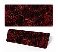 Hearda Mouse Mat, Technology Laser Print Gaming Mouse Pad, Large Mouse Mat, Mousepad with Stitched Edges, Non-Slip Rubber Base Mouse Pads for Office & Home (Orange,600x300x3mm)