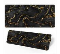 Hearda Mouse Mat, Technology Laser Print Gaming Mouse Pad, Large Mouse Mat, Mousepad with Stitched Edges, Non-Slip Rubber Base Mouse Pads for Office & Home (Gold,900x400x3mm)