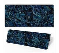 Hearda Mouse Mat, Technology Laser Print Gaming Mouse Pad, Large Mouse Mat, Mousepad with Stitched Edges, Non-Slip Rubber Base Mouse Pads for Office & Home (Tech,600x300x3mm)