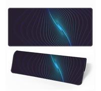 Hearda Mouse Mat, Technology Laser Print Gaming Mouse Pad, Large Mouse Mat, Mousepad with Stitched Edges, Non-Slip Rubber Base Mouse Pads for Office & Home (Blue,800x300x3mm)