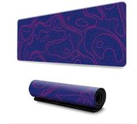 Hearda Mouse Mat, Technology Lines Gaming Mouse Pad, Large Mouse Mat, Mousepad with Stitched Edges, Non-Slip Rubber Base Mouse Pads for Office & Home (Navy,1200x600x3mm)