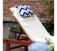 Hearda Outdoor Pillow Waterproof for Chaise, 2 Pack Sun Lounger Chair Head Resting Cushion with Adjustable Elastic for Garden Furniture Decor (28 * 40cm,Blue Diamonds)