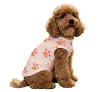 Hearda Paw Print Pattern Lightweight Dog Cooling Vest, Breathable Ice Silk Dog Cooling Coat, Summer Sun Protection Jacket for Puppy Small Medium Pet&Cats Walking Hiking Outdoor (Pink,XS)