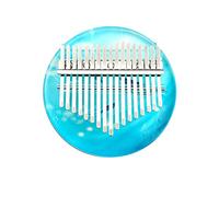 Hearda Portable Kalimba Thumb Piano 17 keys, Acrylic Transparent Mbira Finger Piano, African Finger Keyboard with Tuning Hammer, Gift for Friends, Beginners Adult (blue ocean)