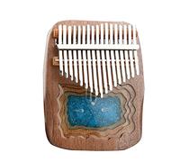 Hearda Portable Kalimba Thumb Piano 17 keys, Mahogany Wood Resin Micro Landscape Mbira Finger Piano, African Finger Keyboard with Tuning Hammer, Gift for Friends, Beginners (A. Jellyfish)