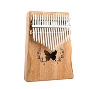 Hearda Portable Kalimba Thumb Piano 17 keys, Mahogany Wood Resin Micro Landscape Mbira Finger Piano, African Finger Keyboard with Tuning Hammer, Gift for Friends, Beginners (Butterfly)