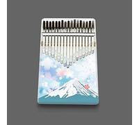 Hearda Portable Kalimba Thumb Piano 17 keys,Solid Pine Wood Handmade Mbira Finger Piano,African Finger Keyboard with Tuning Hammer,Gift for Friends Adult Beginners - Music Theme (Sakura mountain)