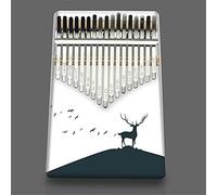 Hearda Portable Kalimba Thumb Piano 17 keys,Solid Pine Wood Handmade Mbira Finger Piano,African Finger Keyboard with Tuning Hammer,Gift for Friends Adult Beginners - Creativity (Bird elk)