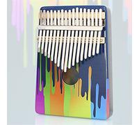 Hearda Portable Kalimba Thumb Piano 17 keys, Solid Spruce Wood Handmade Mbira Finger Piano, 3D Painting African Finger Keyboard with Tuning Hammer, Gift for Friends Adult Beginners (Oil painting)