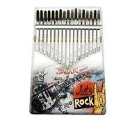 Hearda Portable Kalimba Thumb Piano 17 keys, Solid Spruce Wood Handmade Mbira Finger Piano, 3D Rock Style African Finger Keyboard with Tuning Hammer, Gift for Friends Adult Beginners (Rock)
