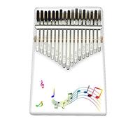 Hearda Portable Kalimba Thumb Piano 17 keys, Solid Spruce Wood Handmade Mbira Finger Piano, 3D Rock Style African Finger Keyboard with Tuning Hammer, Gift for Friends Adult Beginners (Musical note)