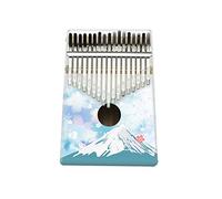 Hearda Portable Kalimba Thumb Piano 17 keys, Solid Spruce Wood Handmade Mbira Finger Piano, African Finger Keyboard with Tuning Hammer, Gift for Friends Adult Beginners (Snow mountain)