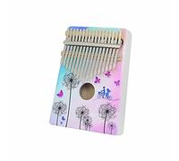 Hearda Portable Kalimba Thumb Piano 17 keys, Solid Spruce Wood Handmade Mbira Finger Piano, African Finger Keyboard with Tuning Hammer, Gift for Friends Adult Beginners (Butterfly Dandelion)