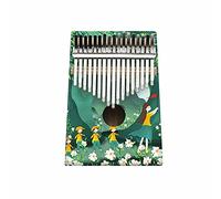 Hearda Portable Kalimba Thumb Piano 17 keys, Solid Spruce Wood Handmade Mbira Finger Piano, African Finger Keyboard with Tuning Hammer, Gift for Friends Adult Beginners (Summer camp)