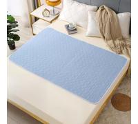 Hearda Reusable Incontinence Bed Pads Washable Incontinence Sheets Quilted Premium Quality, Bed Mats for Incontinence Absorbent Protector for Kids Adults Elderly, 1 Piece (#1 Baby Blue,80x120cm)