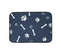 Hearda Reusable Training Pads for Dogs, Quilted Pet Puppy Pee Pads Washable Non-Slip Absorbent for Home Car Travel, Medium & Large Dog, Cat Rabbit (Navy Blue B,30x30cm)