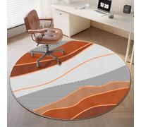 Hearda Short Pile Round Area Rug, Thick Imitation Cashmere Area Rug Modern Soft Floor Mat with Non Slip Bottom Caramel Color Series Carpet Play Mat Washable for Living Room (Style 14,60cm)