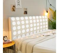 Hearda Simple Abstract Bed Headboard Cover, All-inclusive Universal Dustproof Protector Cover, Elastic Headboard Slipcover Modern Bed Head Cover For Bedroom Decor, Washable (150cm,White 1)