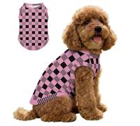 Hearda Simple Colorful Plaid Lightweight Dog Cooling Vest,Breathable Ice Silk Dog Cooling Coat,Summer Sun Protection Jacket for Puppy Small Medium Pet&Cats Walking Hiking Outdoor (Purple,L)
