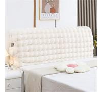Hearda Solid Color Elastic Bed Headboard Cover, All-inclusive Universal Dustproof Protector Cover, Soft Fluffy Headboard Slipcover Edge Bed Head Cover For Bedroom Decor (190cm,Beige)